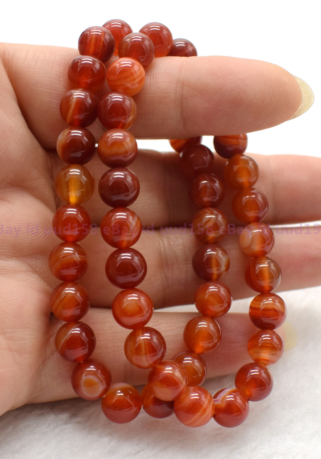 Natural 2 Pcs 8mm Multicolor Gemstone Round Beads Stretch Bracelet 7.5″ AAA