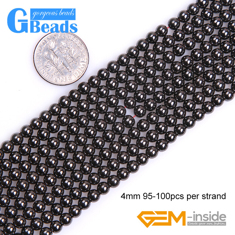 Golden Blue Rainbow Black Hematite Stone Smooth Round Wholesale 6mm 8mm gbeads