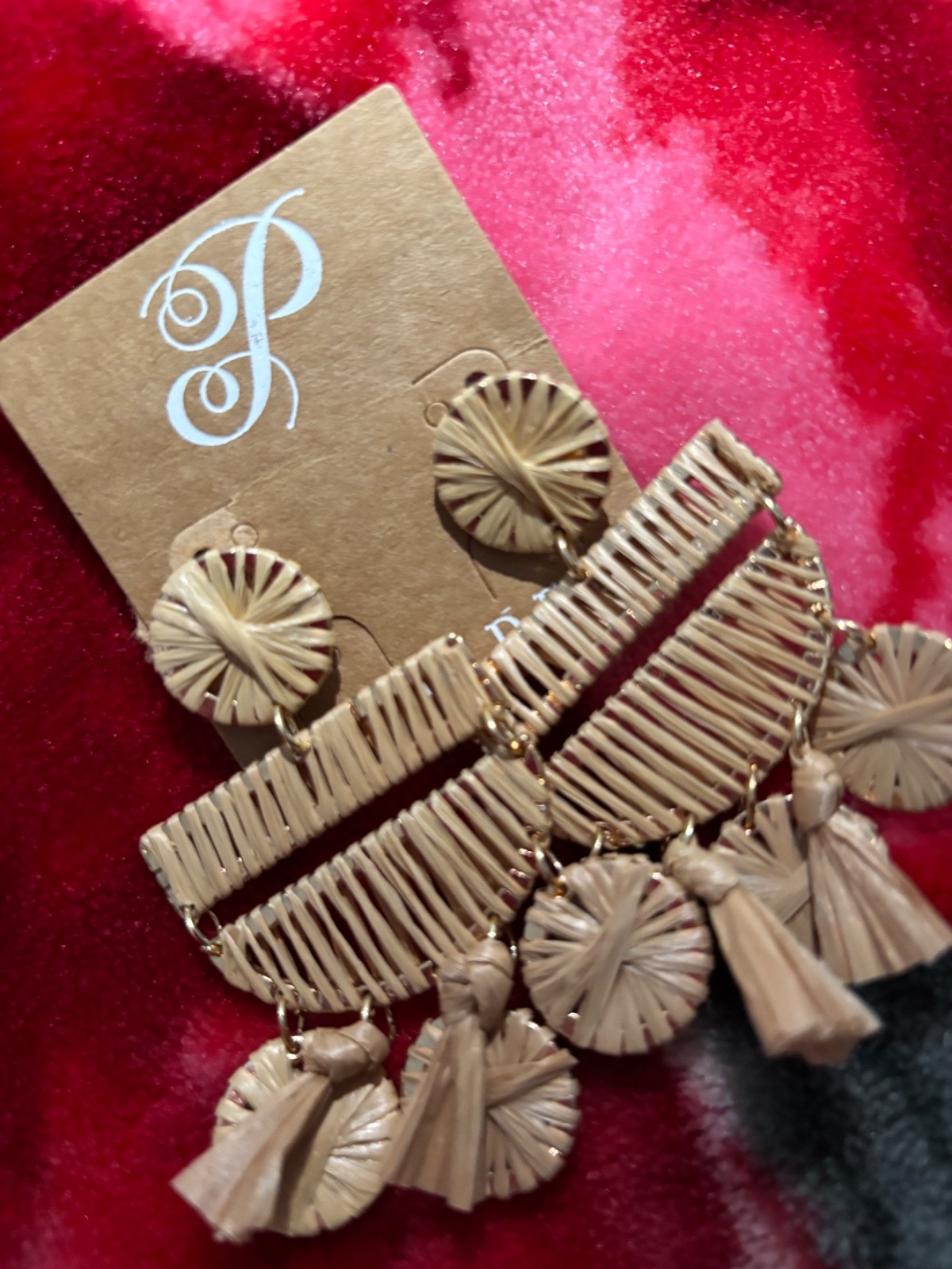plunder jewelry earrings Straw Tassel Drop Earings