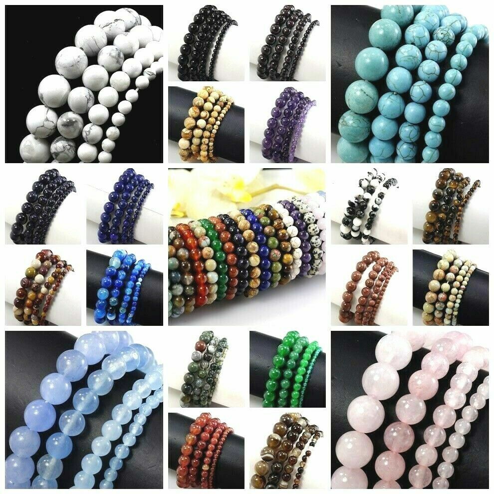 8MM Bead Handmade Natural Gemstone Balance Bracelet Round Healing Beautiful 7.5″