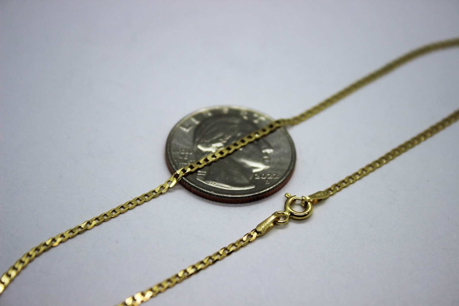 10K Solid Gold Yellow Cuban Link Chain Men Women 1.8mm – 8mm 16″ ~ 30″