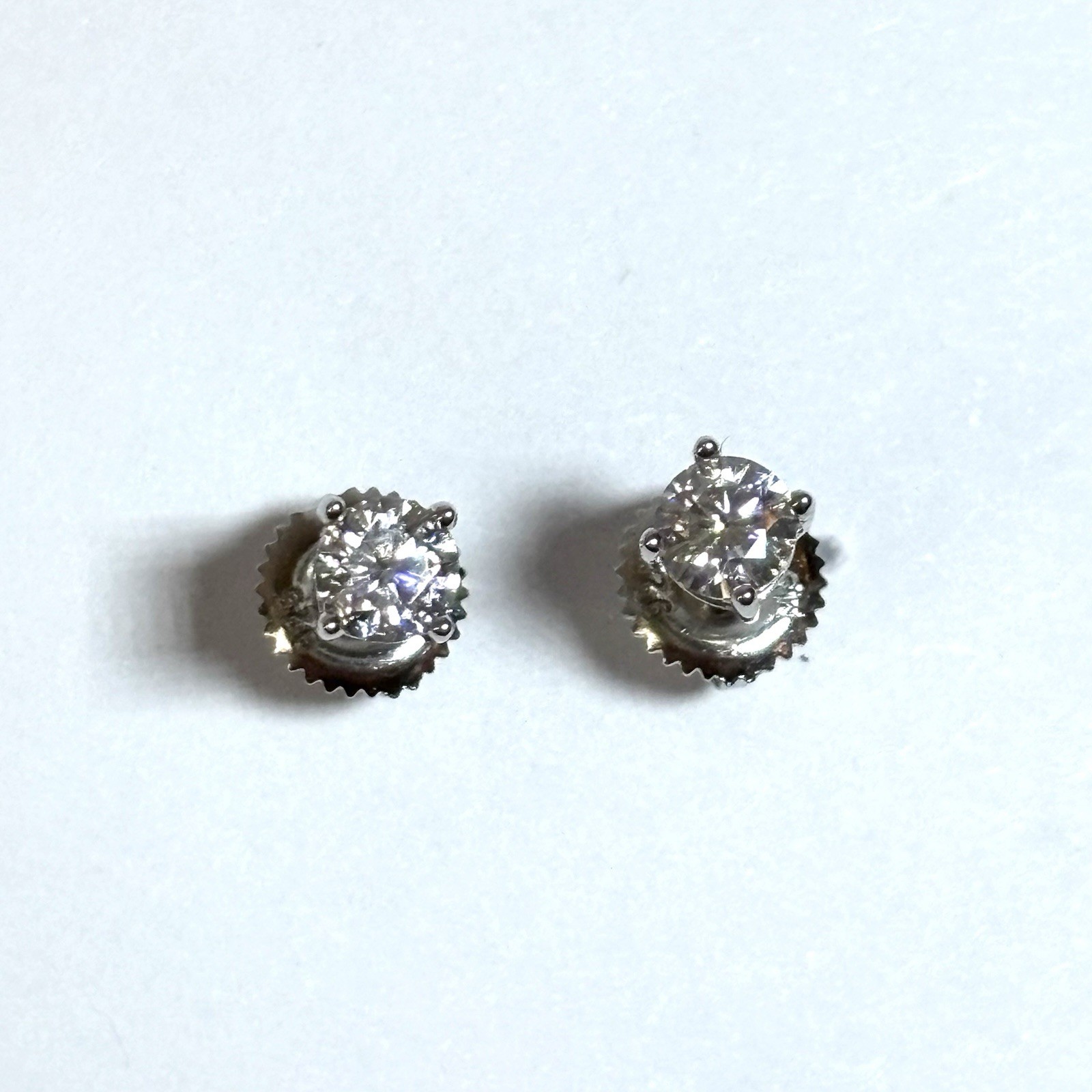 .50ctw Round Brilliant Cut Moissanite Stud Earrings 925 Sterling Silver