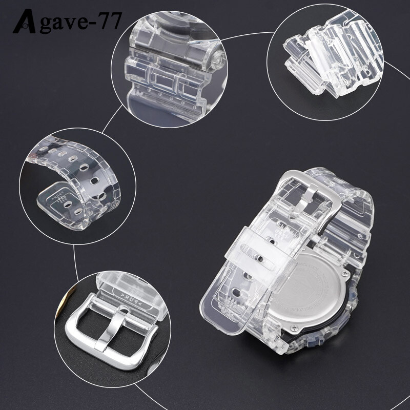 Transparent Watch Strap+Bezel Replacement Band For Casio GMA-S110/S120/S130/S140