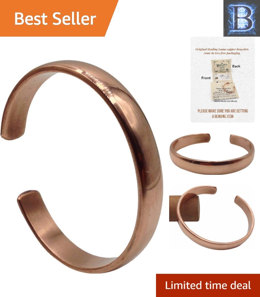 Unique Hand Forged Copper Bracelet with Calming Properties – Adjustable Fit
