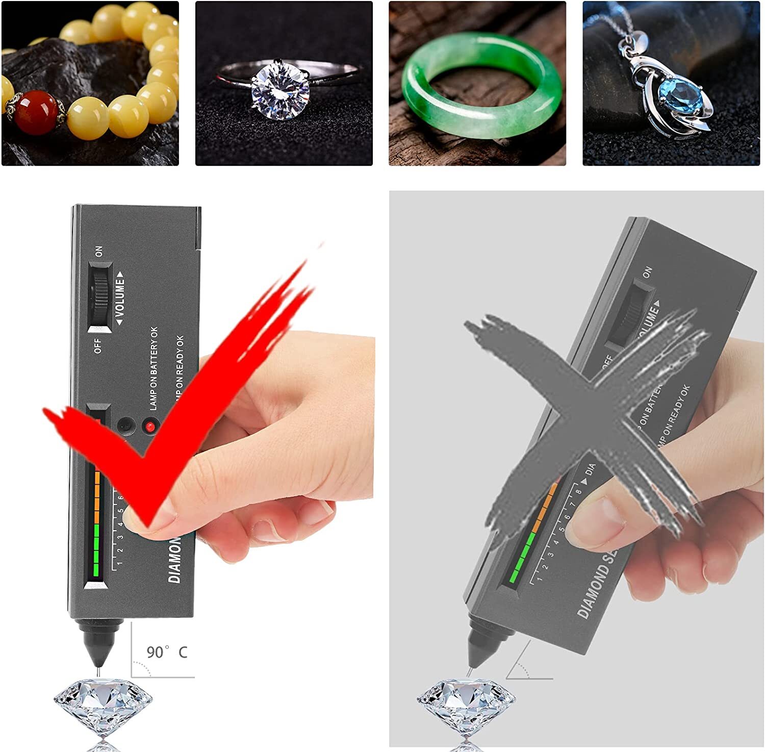Diamond Selector V2 Portable Diamond Tester with Case & Gemstone Platform