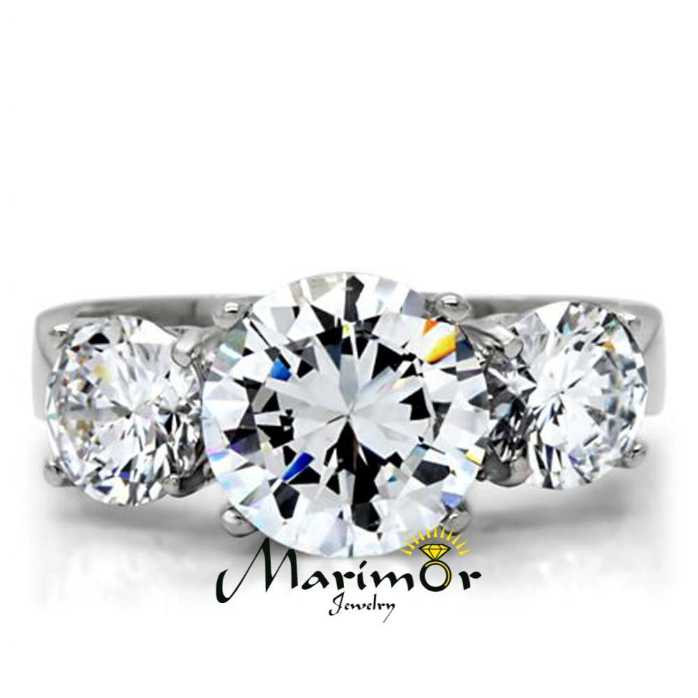 Women’s Black Baguette & Clear Round Cut CZ Stainless Steel Eternity Ring Band