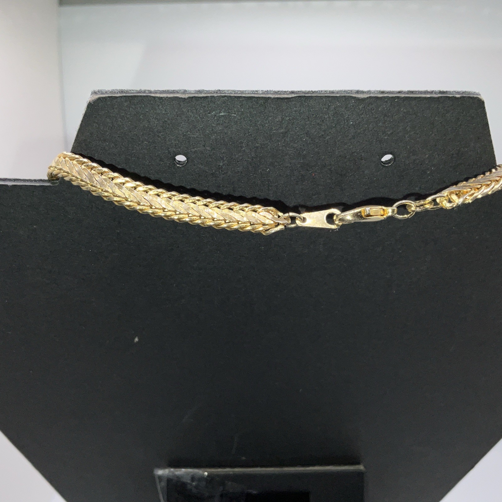 14K GP ITARY Wheat Chain Necklace 18.5 “ Lobster Claw 1/4” Wide Stamped VTG