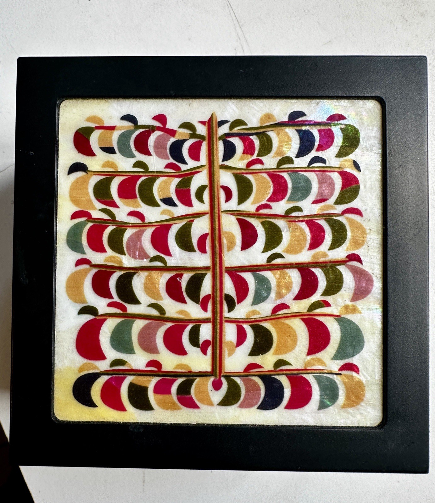 Korean Traditional Tree Of Life Pattern Mother of Pearl Accessory Box