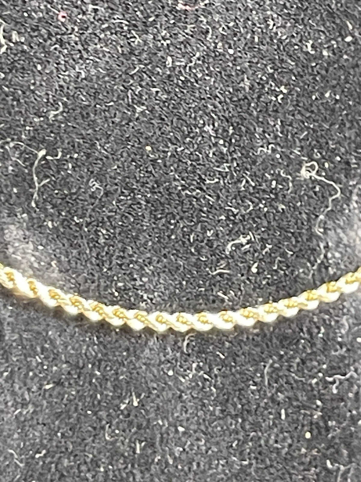 Real 14K SOLID Yellow Gold Rope Chain 16″ necklace 14kt , 2 Grams