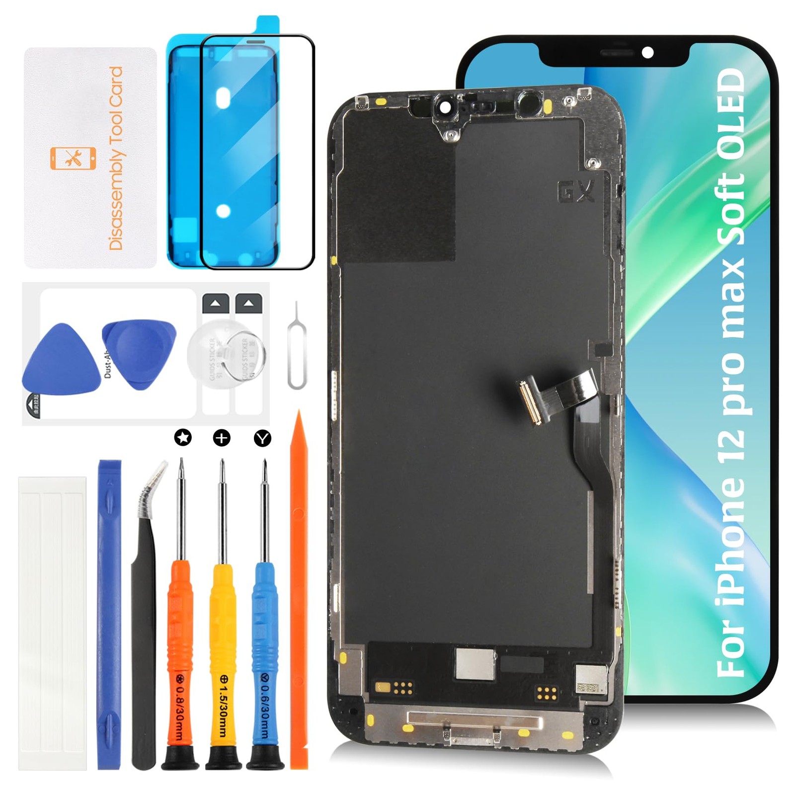 NEW SOFT OLED NOT LCD Screen for iPhone 12 Pro Max 6.7″ A2411 A2342 A2410 A2412
