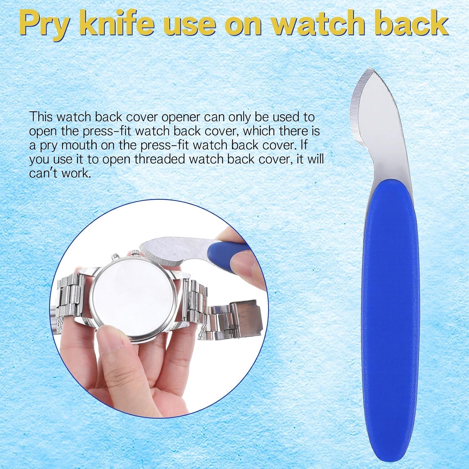 All-in-One Watch Back Removal Tool Set – 8 Pieces with Tweezers and Cloth