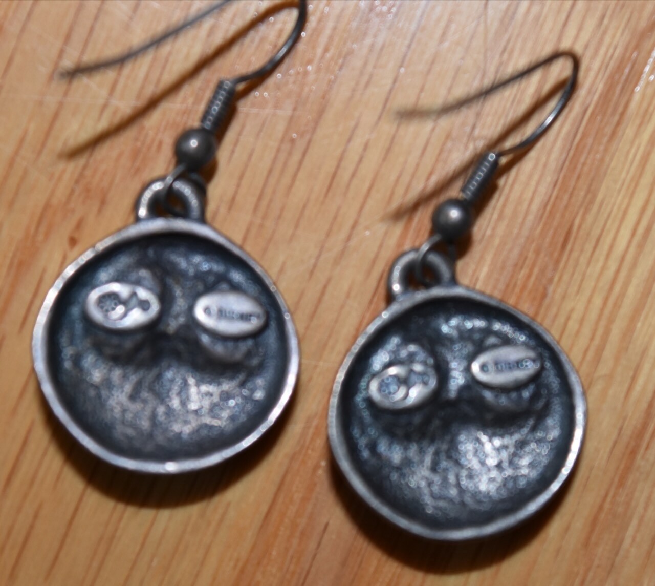 VTG Disney Nightmare Before Christmas Jack Skellington Pewter Earrings Halloween