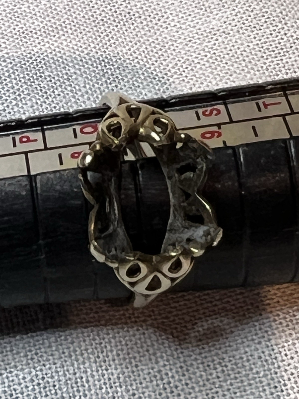 Vintage 10k Yellow Gold Ring With Pink Emerald Size 8.5