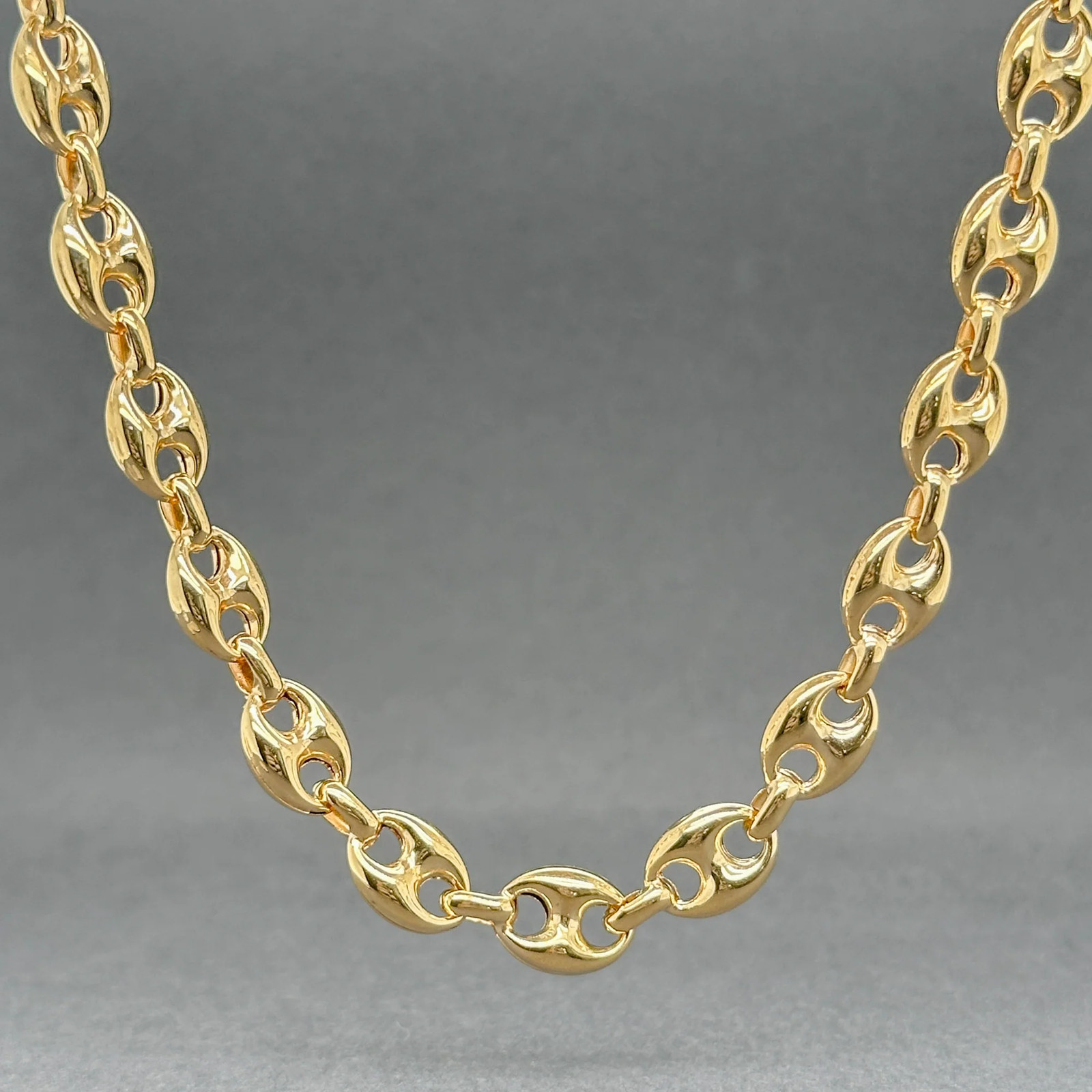 Estate 18K Yellow Gold 6.9mm 17.75″ Puffed Anchor Chain
