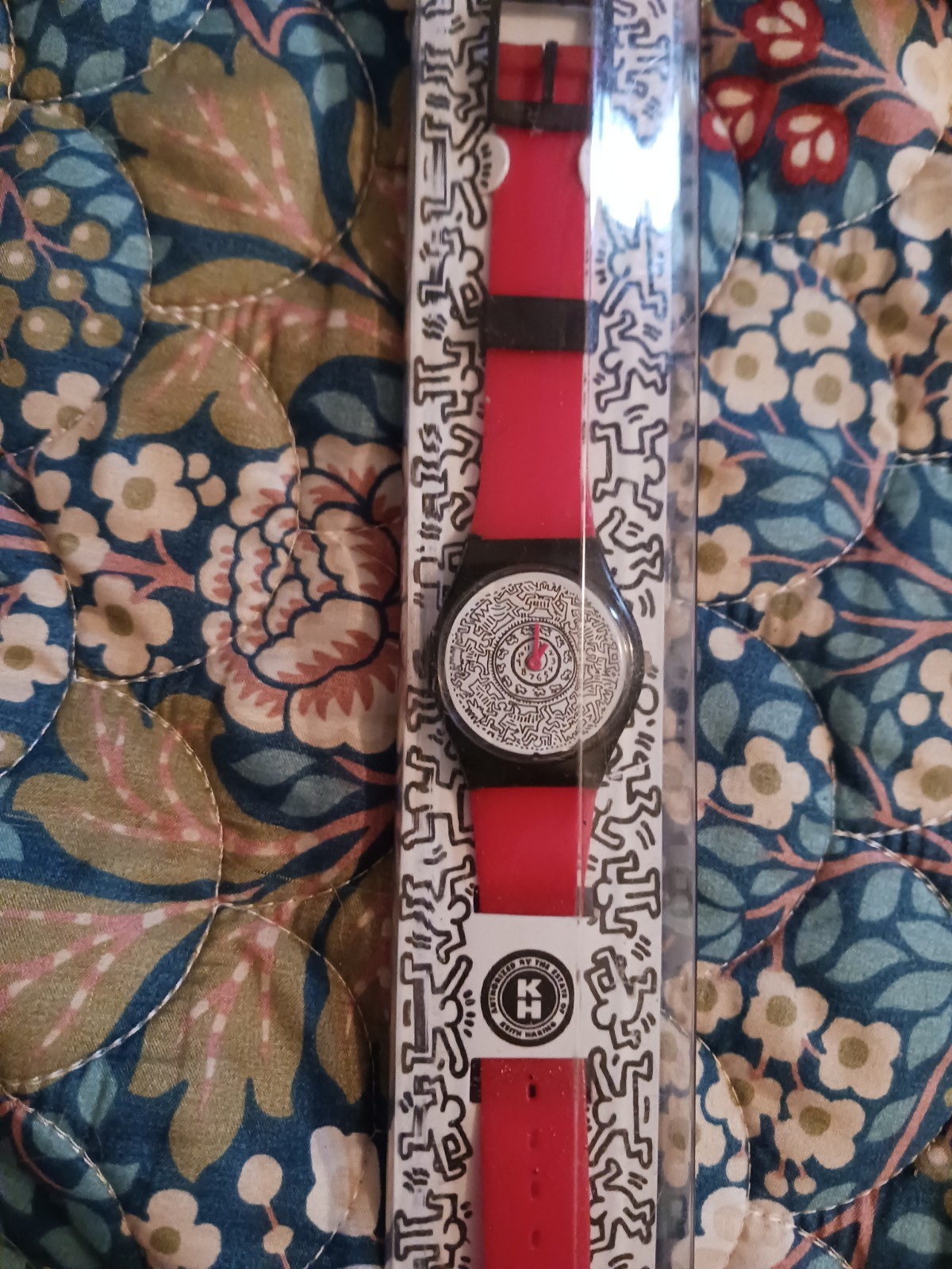 Vintage In Box Keith Haring Running Time Watch