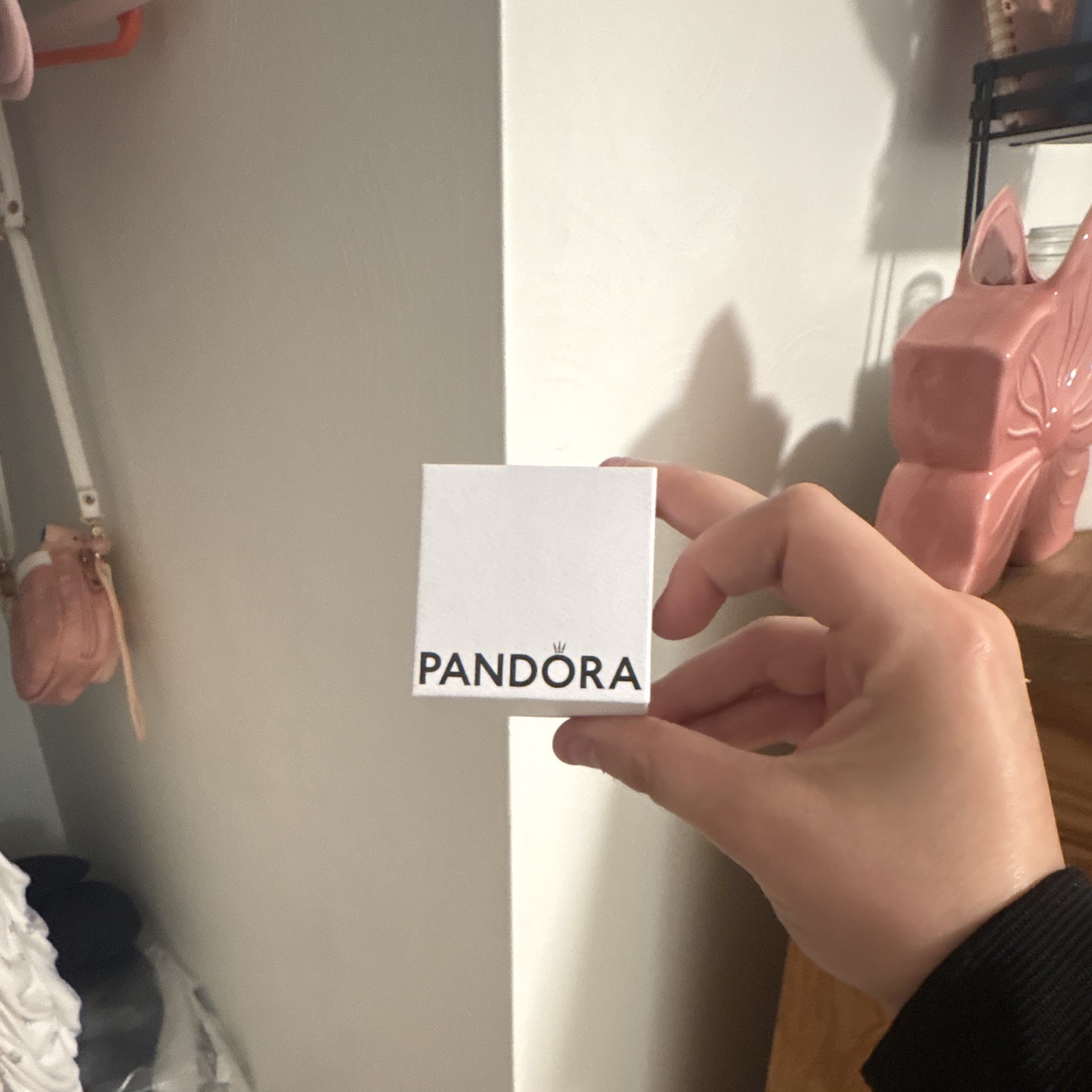 PANDORA Heart Halo Band Ring Size 7 Rose Gold Plated Love Theme