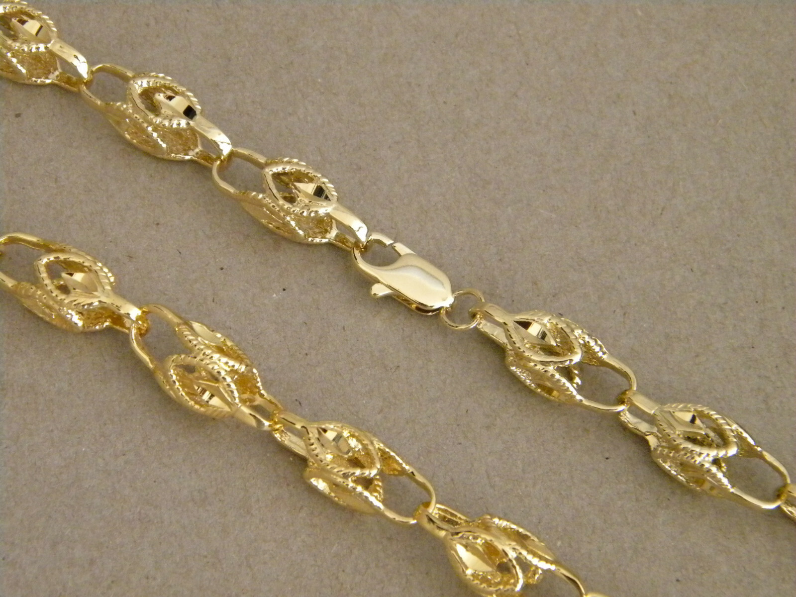 Men’s Lady’s Yellow Gold Plated Turkish Rope Chain 30in inch Long 9mm Wide New