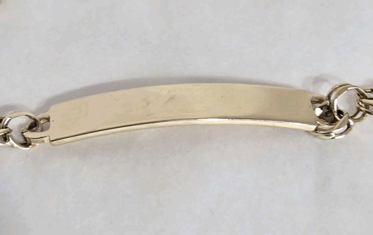 9ct Solid Yellow Gold ID ( Identification ) Bracelet. London 1973. By A G C .