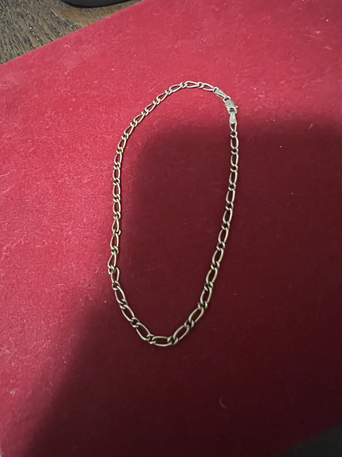 UNOAERRE UNUSUAL 14K YELLOW GOLD 9.5″ CHAIN BRACELET/ANKLET 2.8 g. Exc