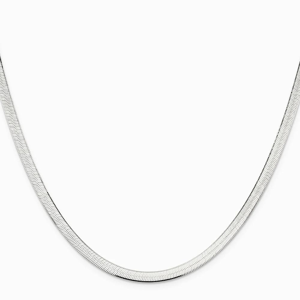 Sterling Silver 4.5mm Magic Herringbone Chain Necklace 16″-24″