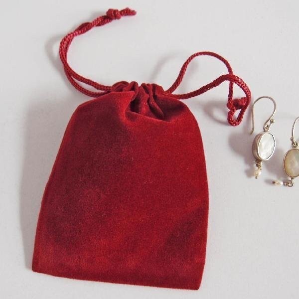 Novel Box Velour Drawstring Pouch Jewelry Bag, Gem Bag Wedding Gift Bag – 25Pack