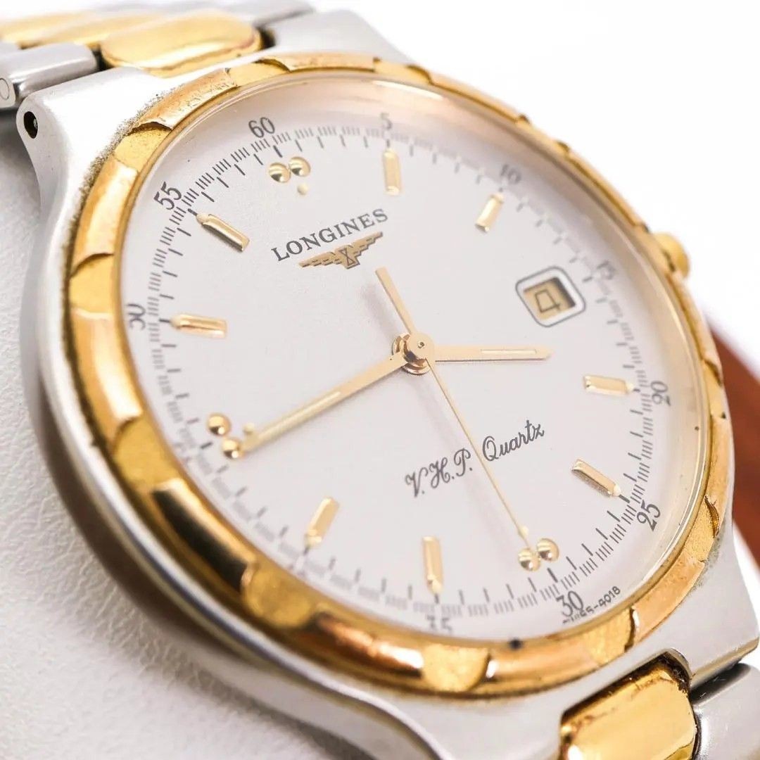 Working Longines Conquest V.H.P. Quartz Date Watch 3590 Used
