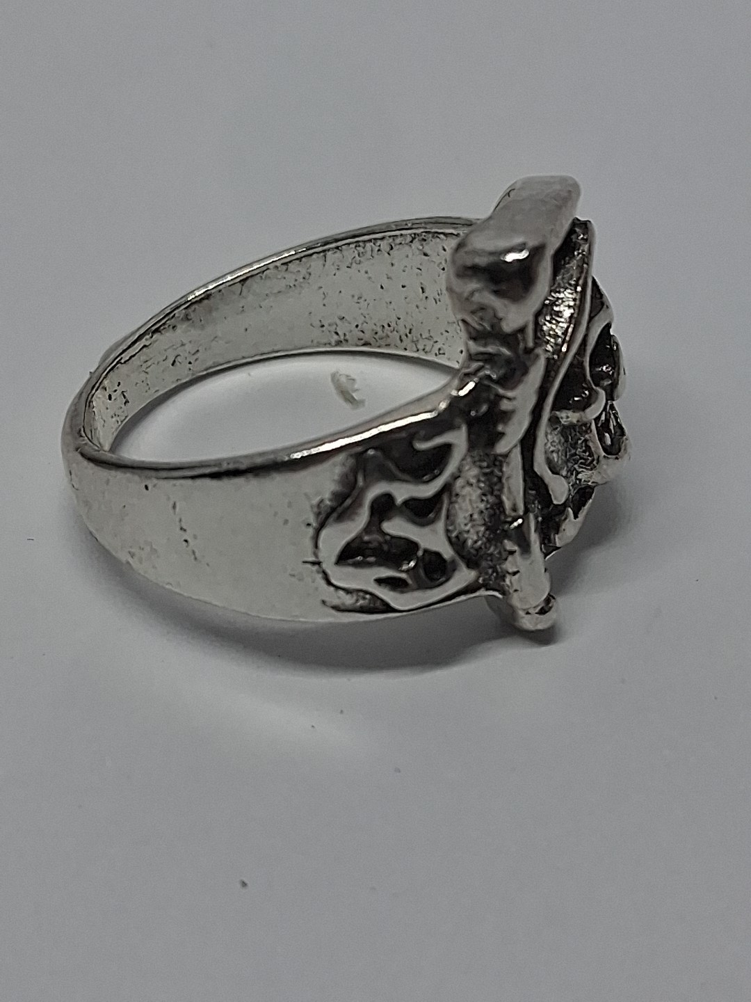 Vintage Gothic Skull Ring Punk Skeleton Biker Ring for Men & Women