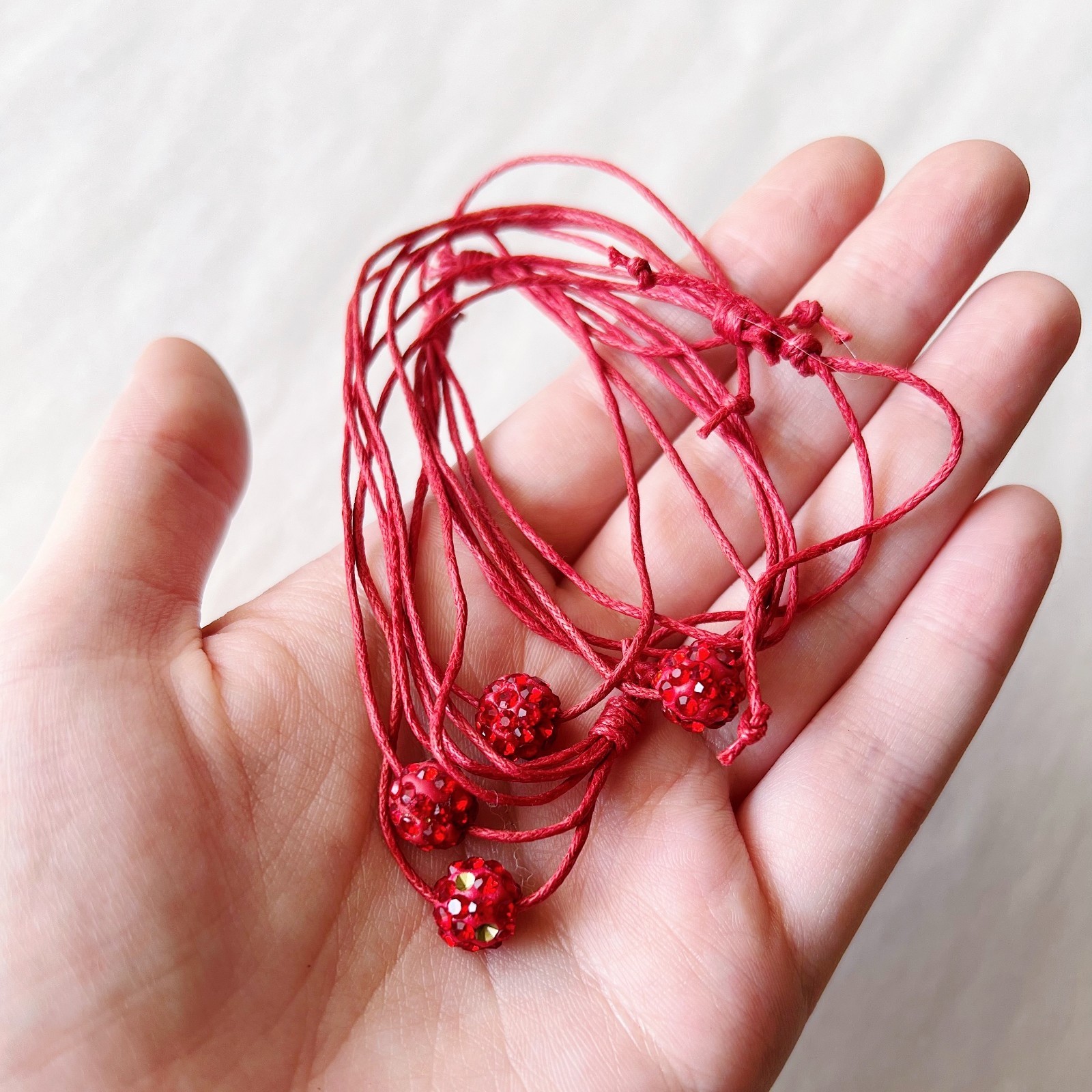 String Bracelets – YOU PICK: Red, Pink, Orange, Black, White, Green, Blue