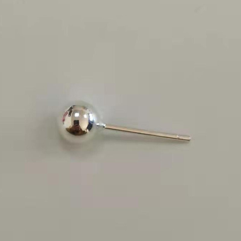 925 Sterling Silver Ball Bead Earring Post with Back 2mm 2.5mm 3mm 4mm 5mm 6mm