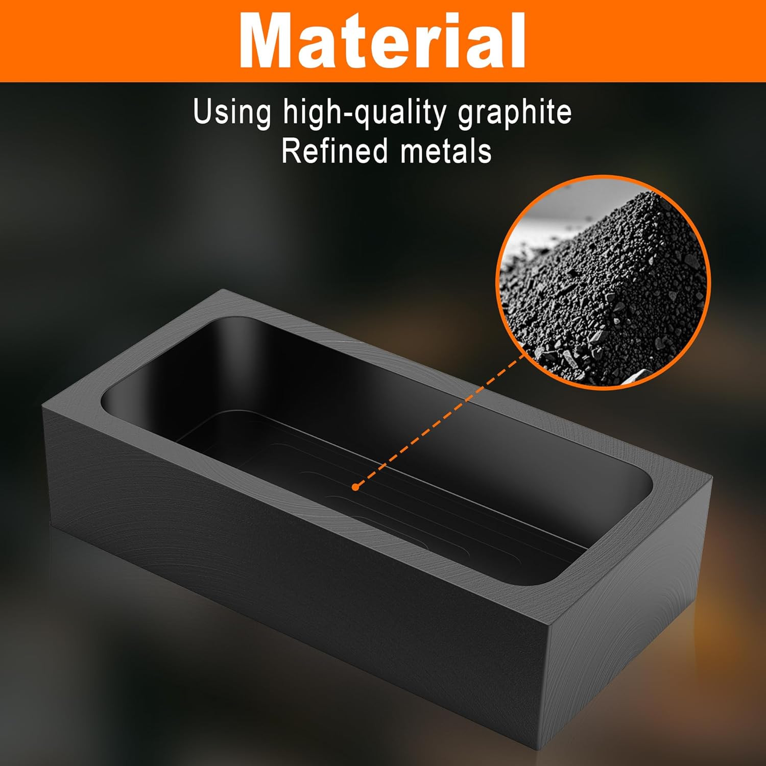 2-Pack 2.2lb Graphite Ingot Molds for Gold Silver Copper Aluminum Brass