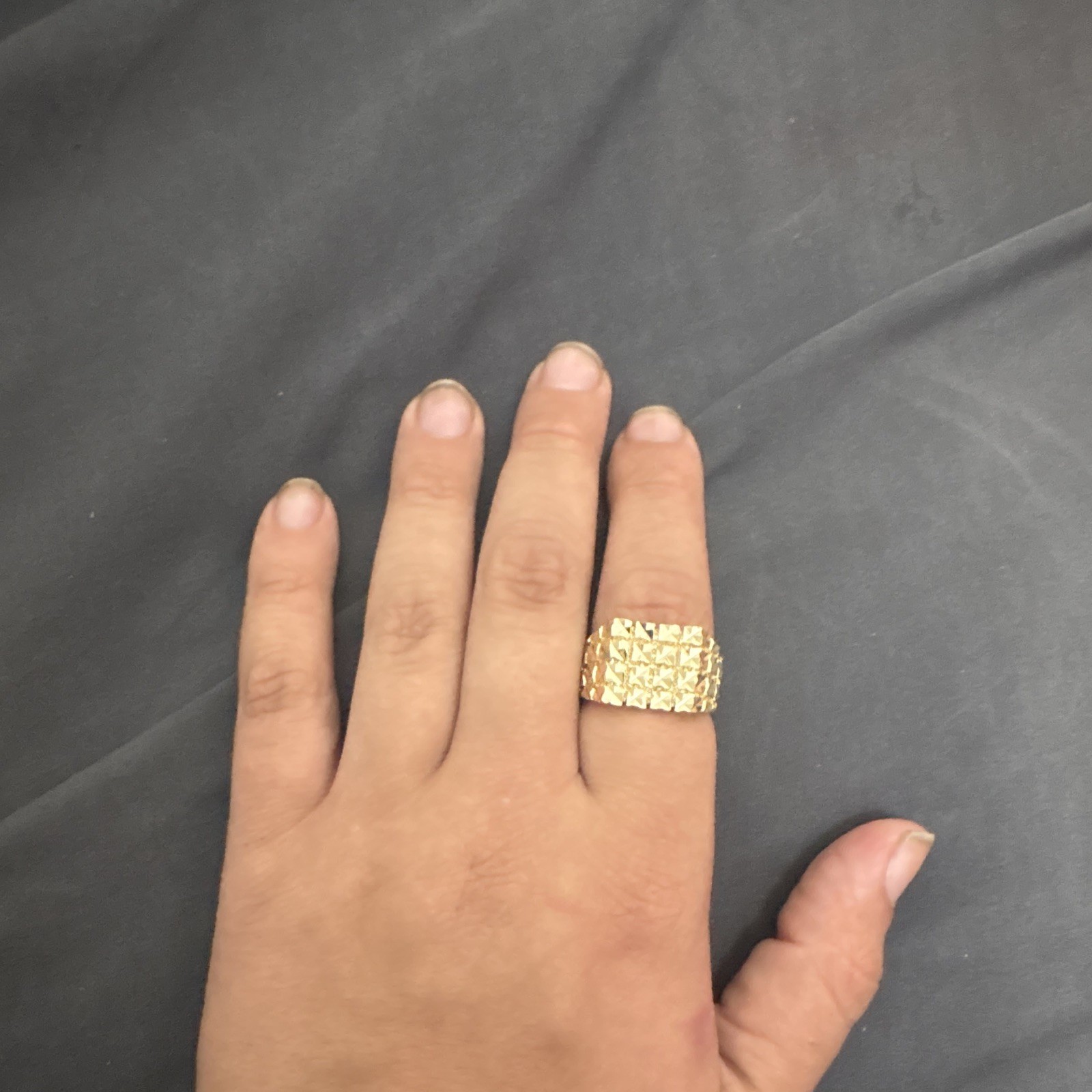 GOLD DIPPED nugget ring size 9