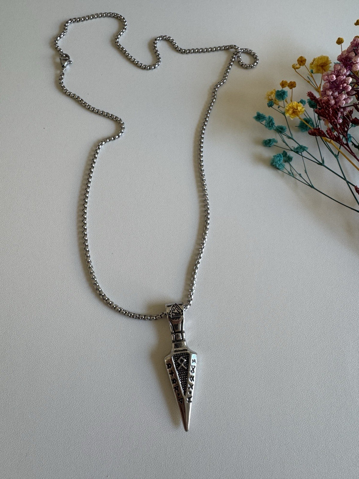 Viking Arrowhead Pendant Necklace