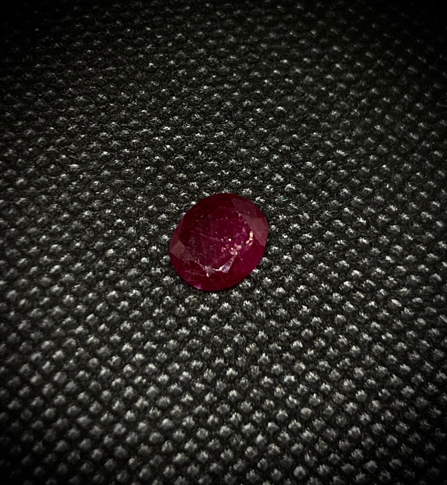 2.025 Cts Oval Red Natural Ruby Very Rare Heavily Included Untreated @Madagascar