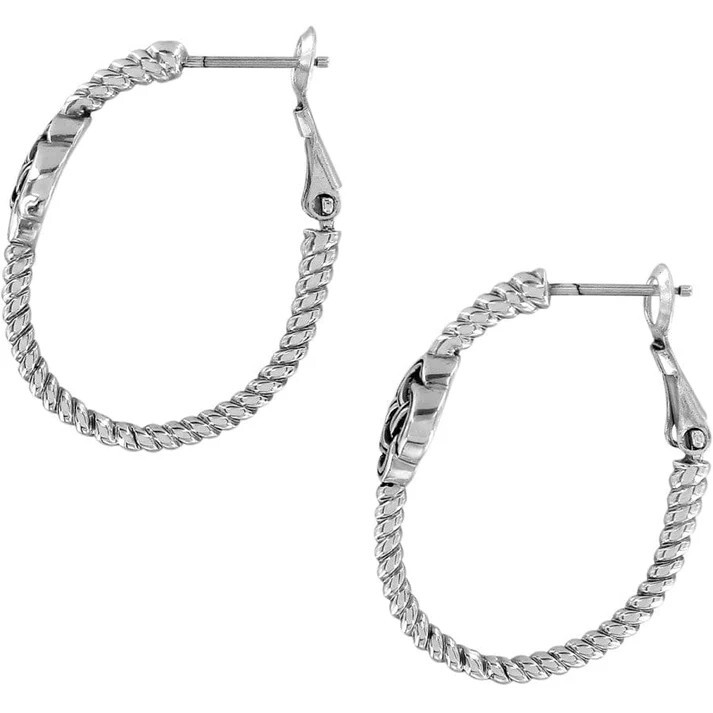 NWTag Brighton INTERLOK KNOT ROPE Lever Back Silver Earrings MSRP $44