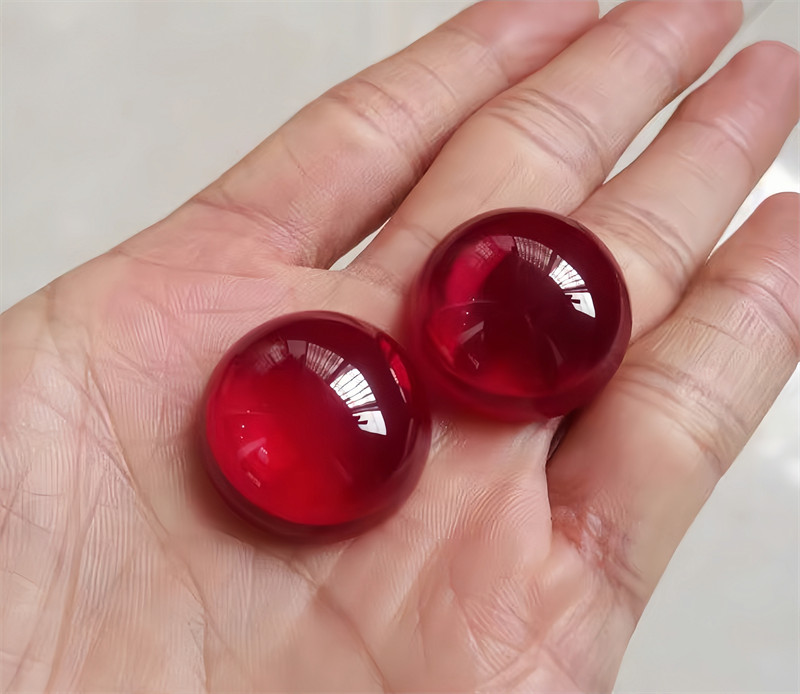 High Quality Pigeon Blood Red Ruby Round Cabochon Lab-created AAAAA+ Loose Gems