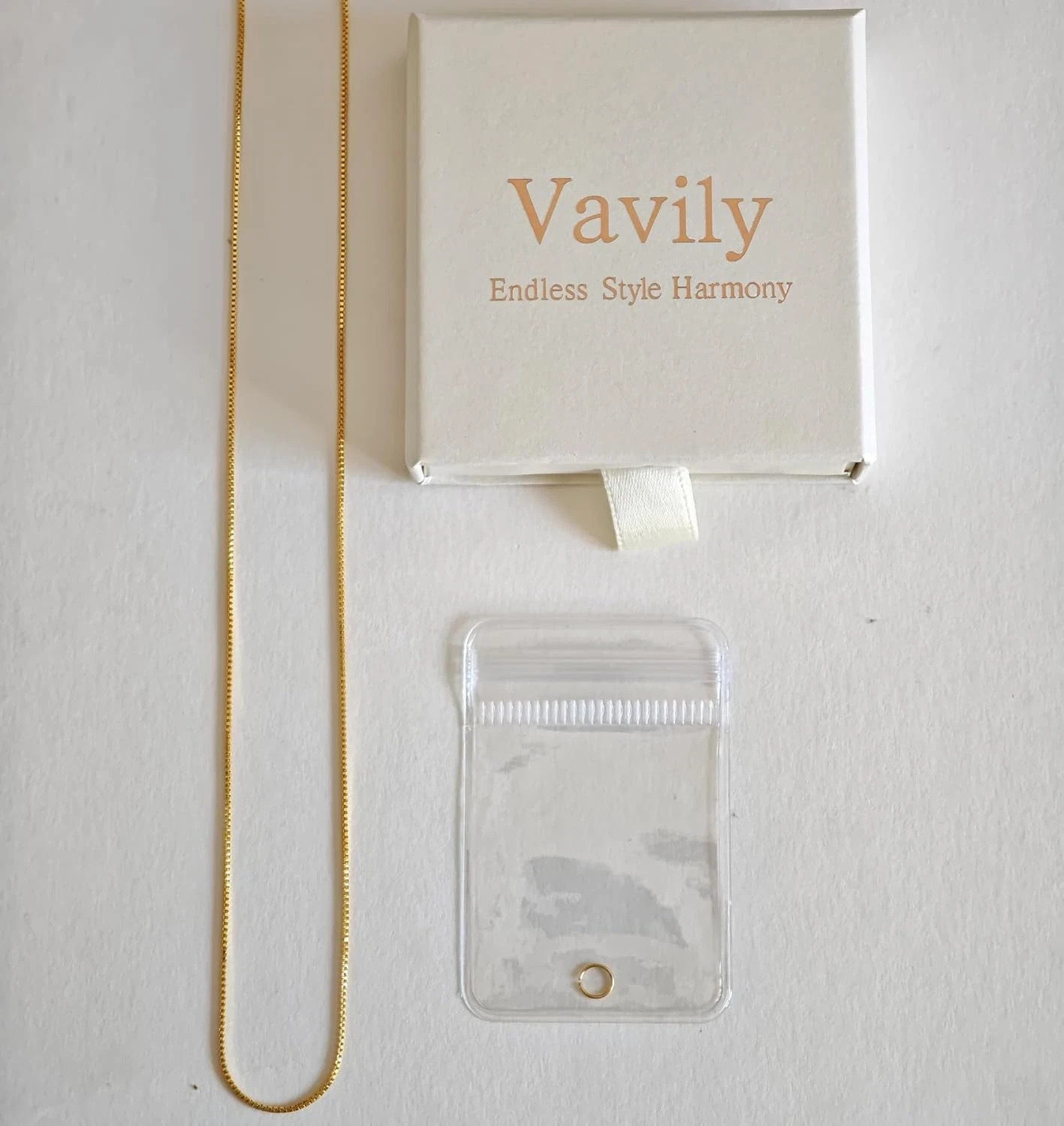 Minimalist Thin Gold Chain 18K Gold Thin Box Chain Necklace Short Small Gold Cha