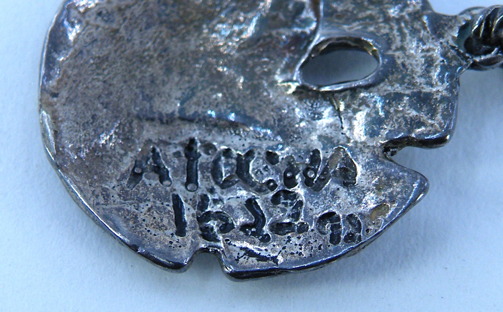Antique 1622 Atocha Shipwreck Sterling Silver Sand Dollar Hand Pour PENDANT