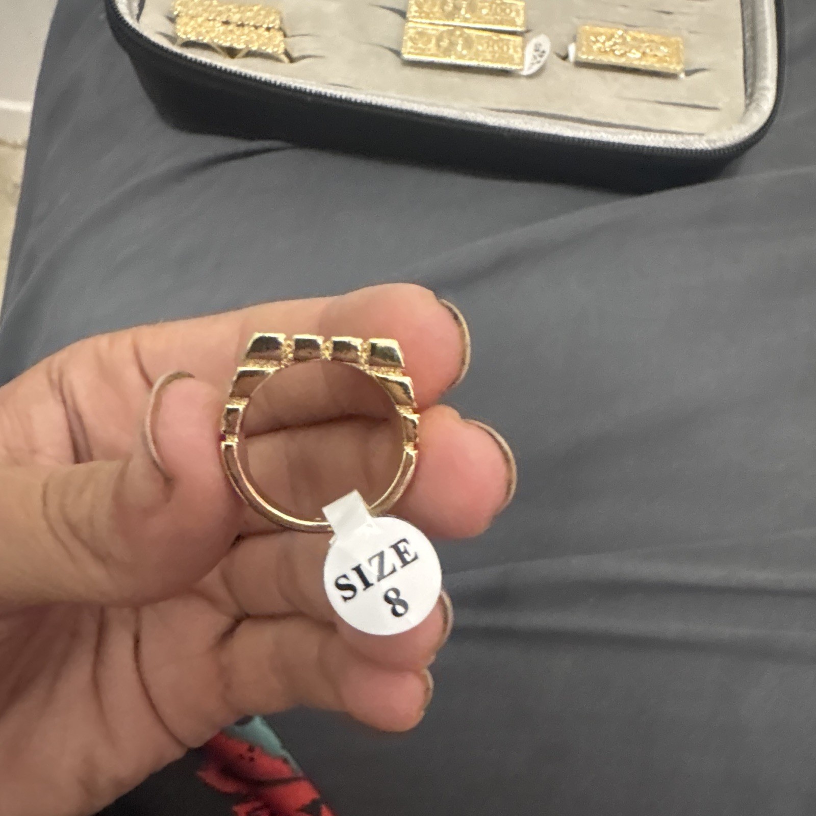 GOLD DIPPED nugget ring size 8