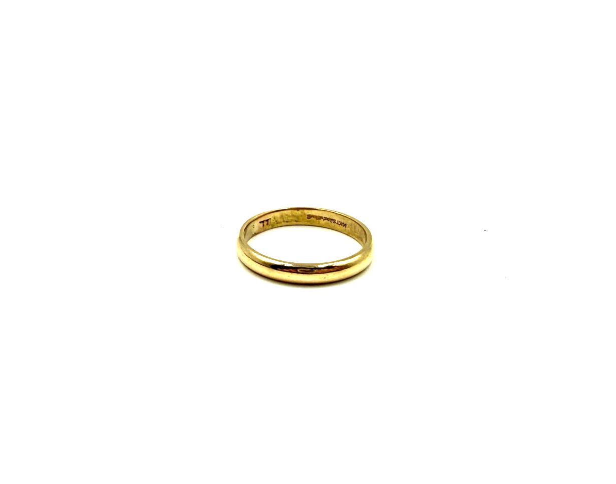 Ladies 14k Yellow Gold Plain Smooth Wedding Band Sz 6 Engagement Ring 2.3g Solid
