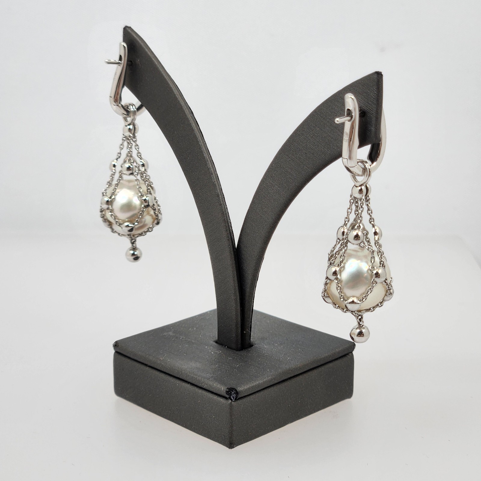 Paspaley Lavalier Pearl Earrings, 12mm South Sea Circle Pearls, 18ct White Gold