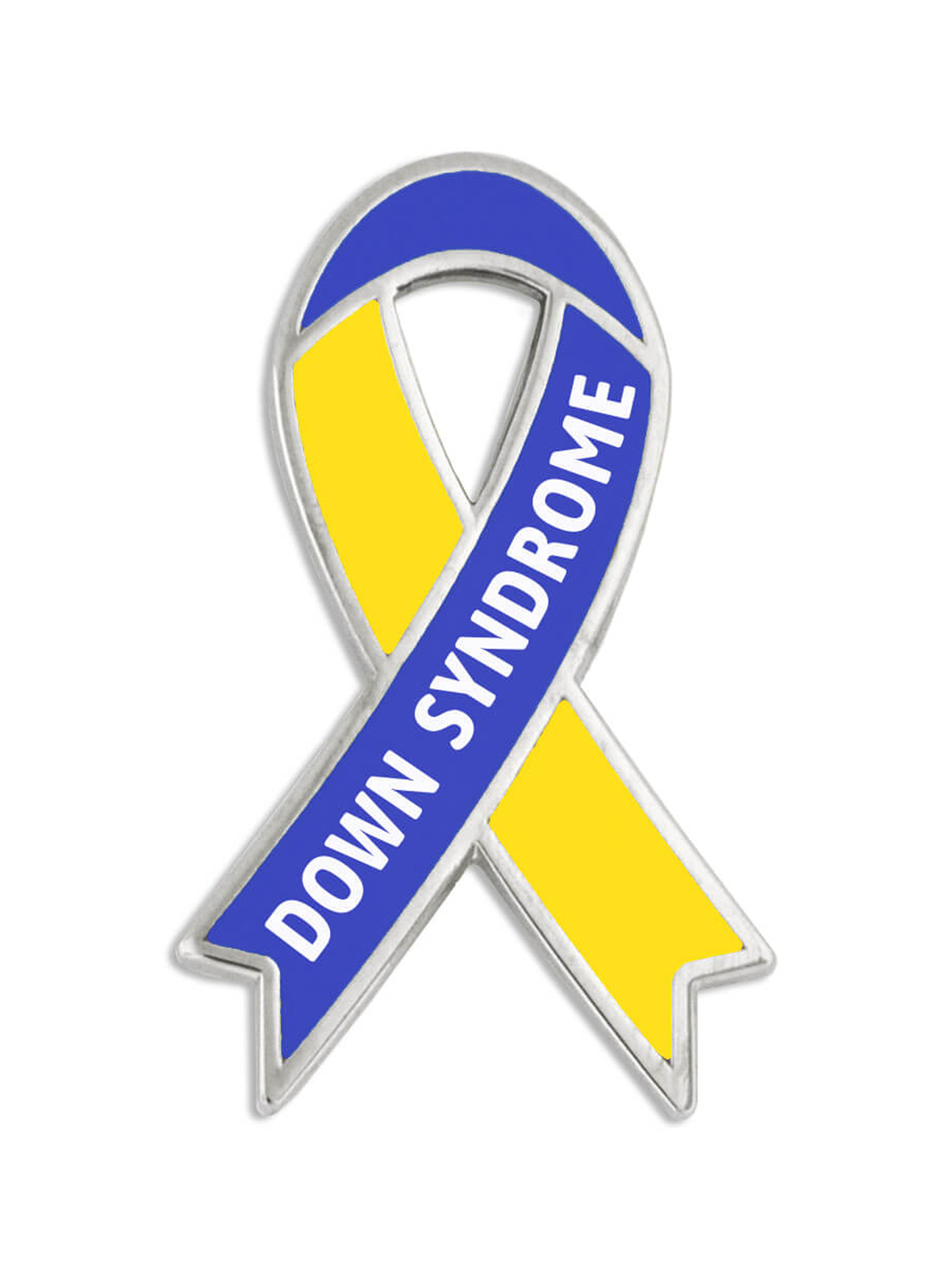 PinMart’s Down Syndrome Blue and Yellow Awareness Enamel Lapel Pin