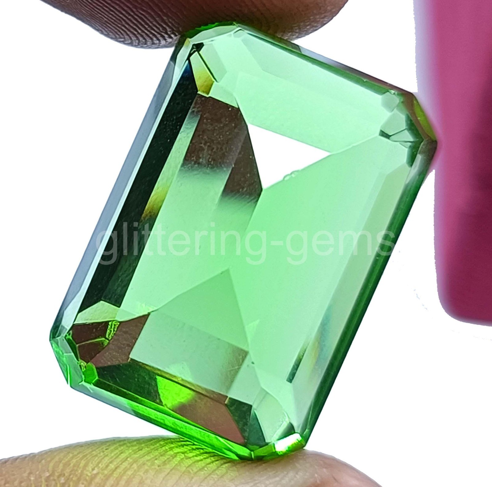 IGL Certified Green Emerald Natural 26 Ct Emerald Cut Loose Gemstone 5DNJ