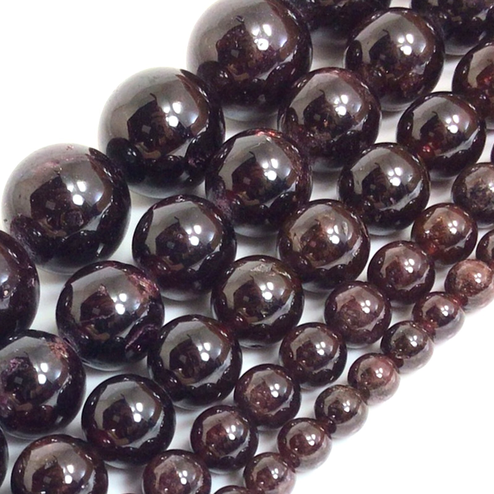 Birthstone Gemstone Garnet Round Loose Beads Spacer 15″ 4mm 6mm 8mm 10mm 12mm