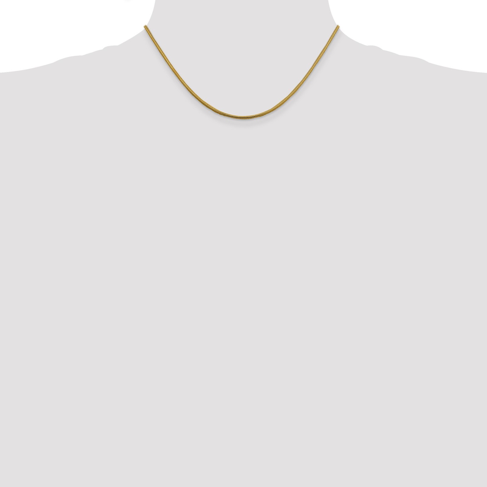 14K Yellow Gold 1-1.85mm Snake Chain Necklace 16-30 Inch Mens Womens