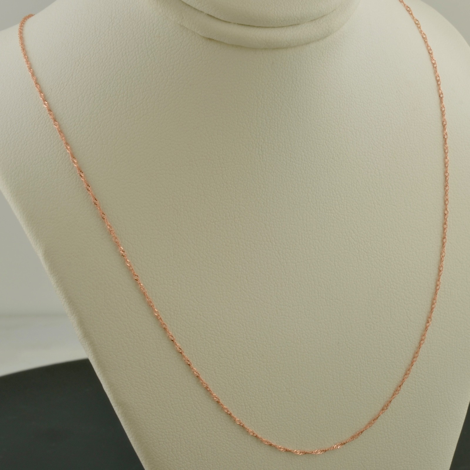 10K ROSE GOLD .7mm SINGAPORE 18 OR 20 INCH PENDANT CHAIN NECKLACE