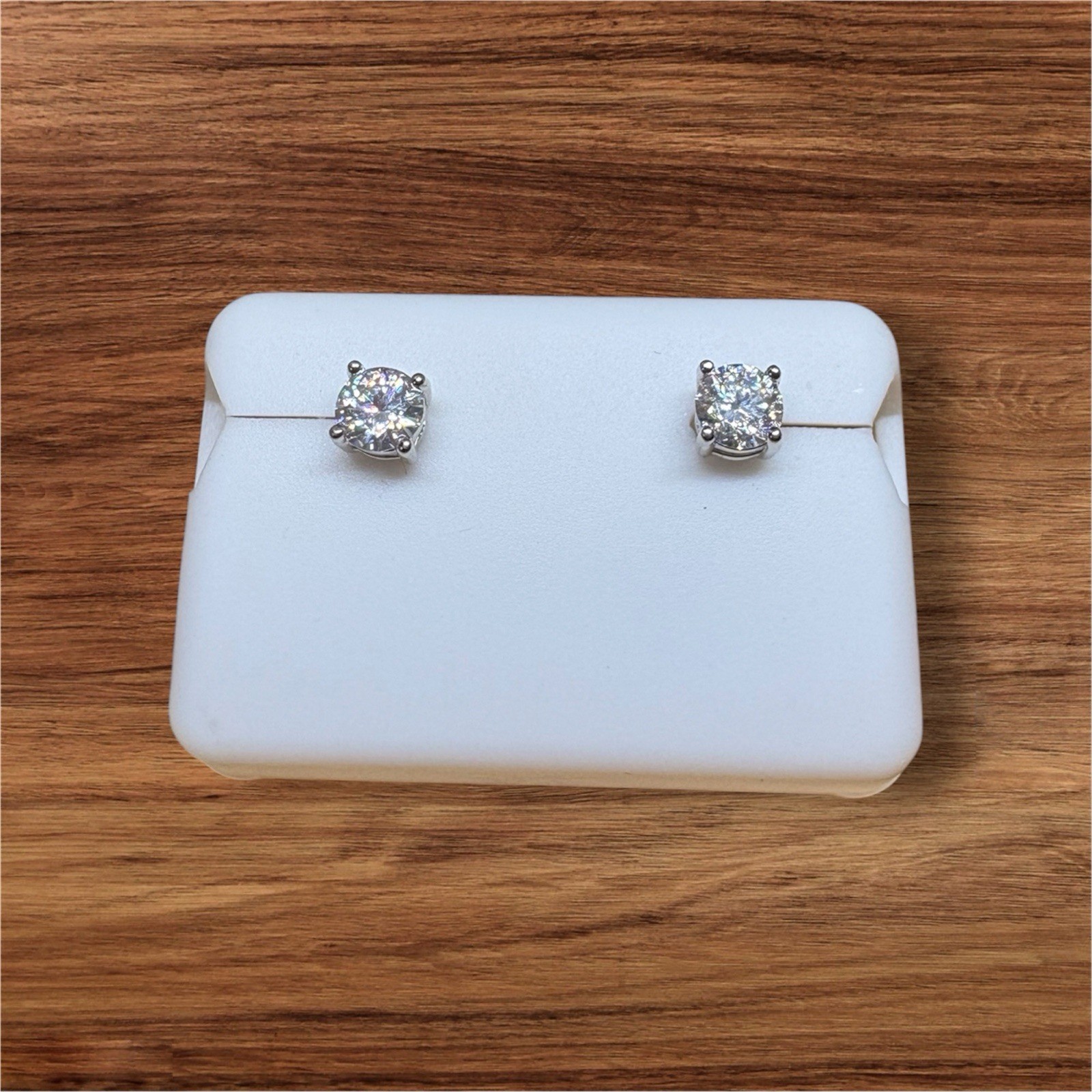 Moissanite .50CTW Sterling Silver Screw Back Push Back 4MM Stud Earrings