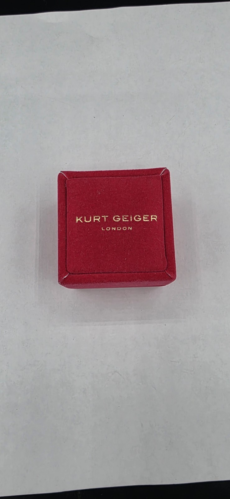 Kurt Geiger London Tone Crystal Eagle Head Statement Cocktail Ring Size 8