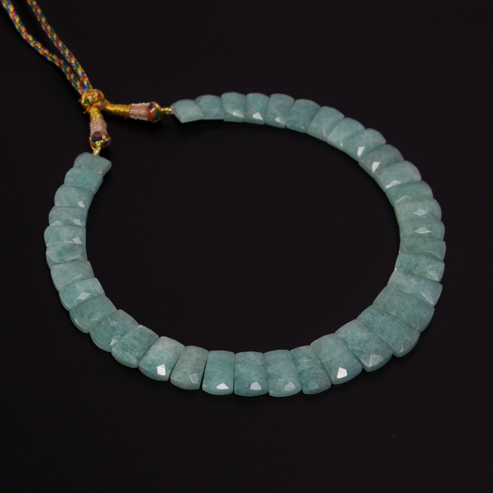 Amazonite Fancy Shape Layout Necklace, 9X14MM To 12X23MM, Faceted Gemstone choke