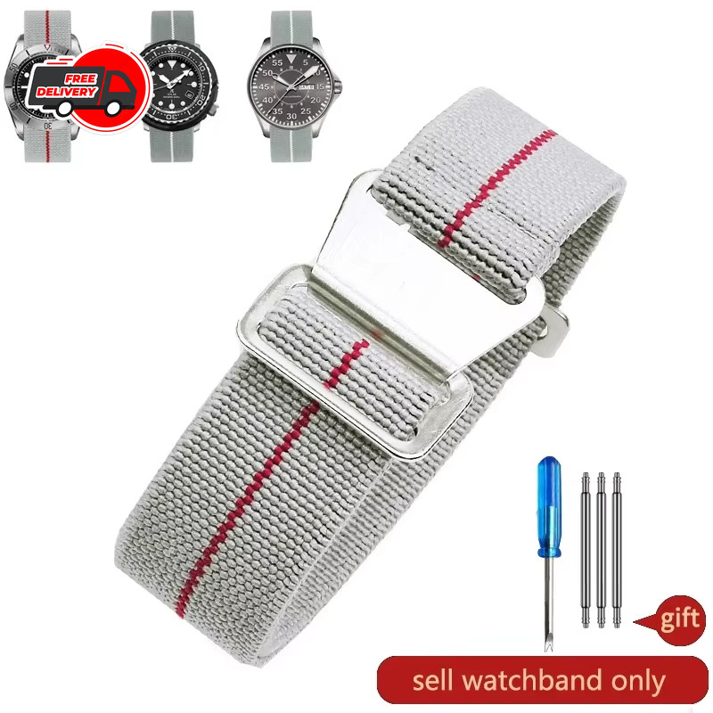 Parachute Elastic Nylon Watch Band for Rolex Seiko Tudor Omega 18mm 20mm 22mm St