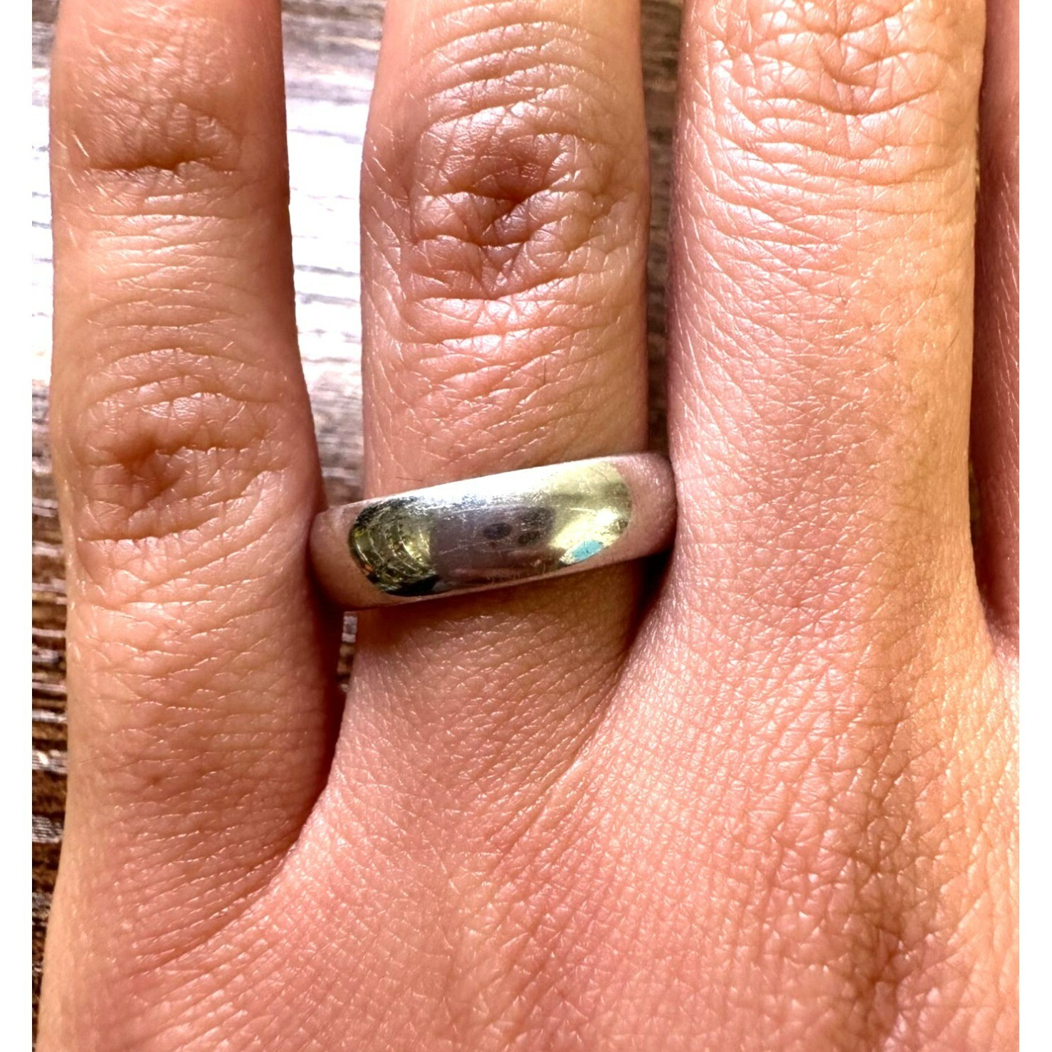 Designer Sterling Silver Size 6 Smooth Band Ring! 63